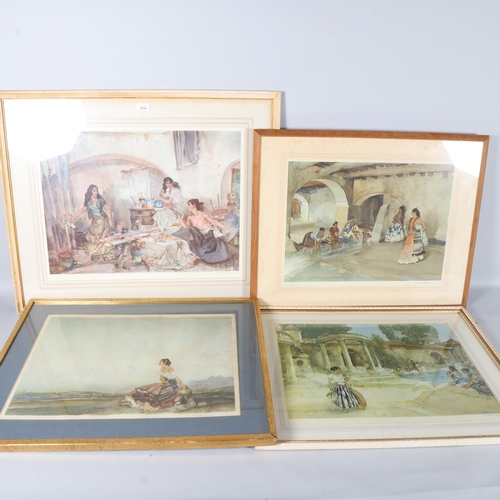 214 - Sir William Russell Flint, a group of 10 prints (8 signed in pencil), all framed (10)