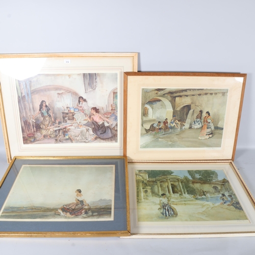 214 - Sir William Russell Flint, a group of 10 prints (8 signed in pencil), all framed (10)