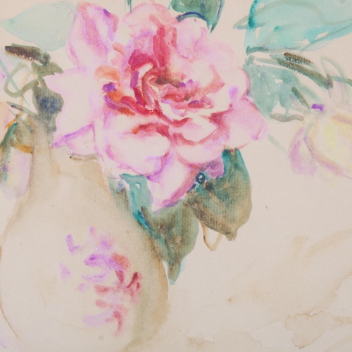 218 - Ethel Hatch, still life roses, watercolour, 26cm x 34cm, framed