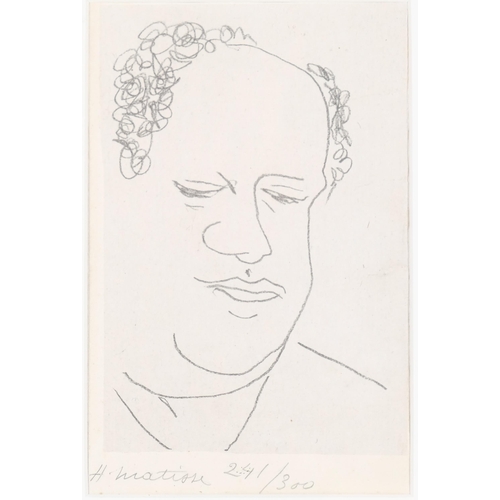 22 - Henri Matisse (1869 - 1954), portrait of Rene Leriche 1949, original lithograph, signed in pencil, n... 