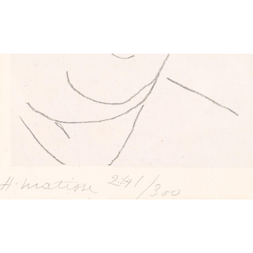 22 - Henri Matisse (1869 - 1954), portrait of Rene Leriche 1949, original lithograph, signed in pencil, n... 