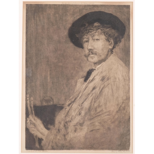 23 - William Hole after James McNeill Whistler, portrait of Whistler, etching, published by The Art Journ... 