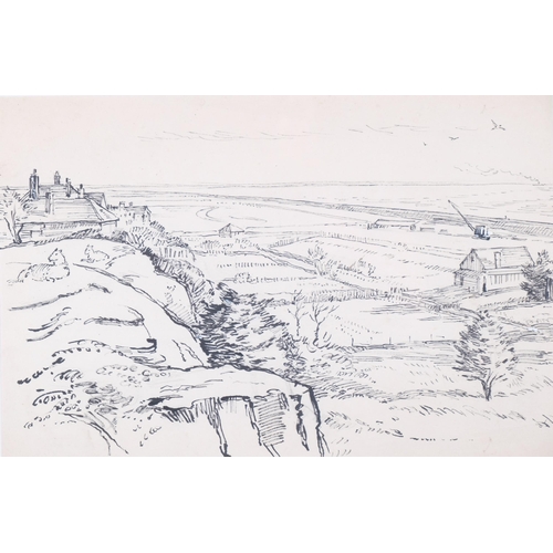 3 - Vincent Lines RWS (1909 - 1968), 3 rural scenes, including views across Pett Level and Rye Bay from ... 