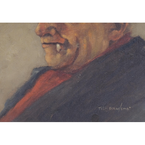 34 - Titus Brandsma, Schipper Klein, oil on canvas, 30cm x 24cm, framed