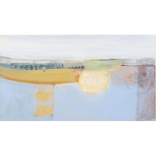 61 - Pauline Lord, landscape Piedmont, 2000, oil on board, 20cm x 36cm, framed