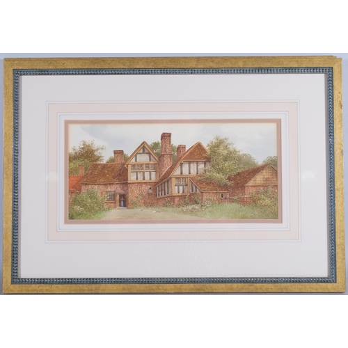 76 - James Lawson Stewart (1841 - 1929), 4 country houses, watercolour, largest 50cm x 35cm, framed (4)