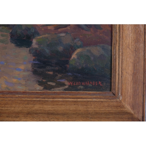 80 - William Cadwalader (active 1905 - 1911), autumnal woodland scene, oil on board, 40cm x 32cm, framed