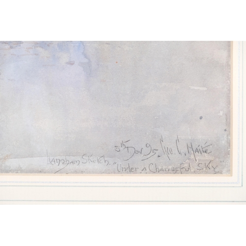 86 - George Charles Haite (1855 - 1924), under a changeful sky, watercolour, inscribed Langham sketch, 18... 