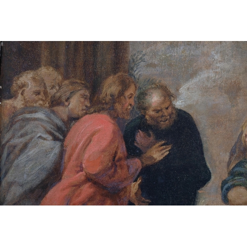 91 - Circle of Sir Peter Paul Rubens (1577 - 1640), The Raising of Lazarus, oil on canvas laid on panel, ... 