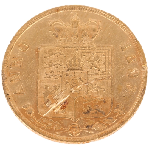 1159 - A George IV 1823 gold half sovereign coin, 4g