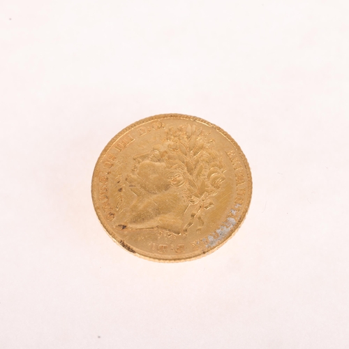 1159 - A George IV 1823 gold half sovereign coin, 4g