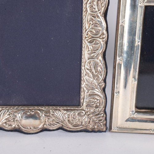 1556 - 3 silver fronted photo frames, largest overall 16.5 x 13cm