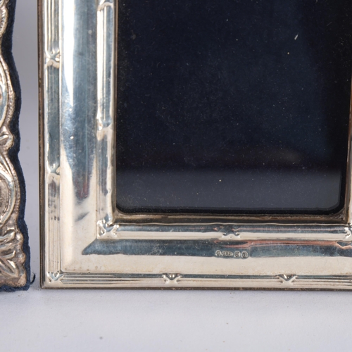 1556 - 3 silver fronted photo frames, largest overall 16.5 x 13cm