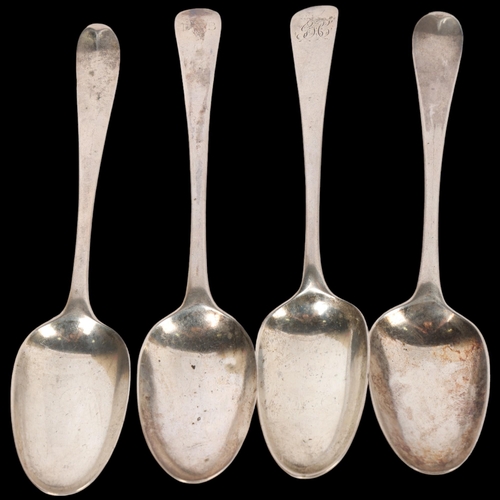 1571 - 4 x 18th Century silver spoons, makers include Thomas Dene and Thomas Wallis I, circa 1770-1780, 20.... 