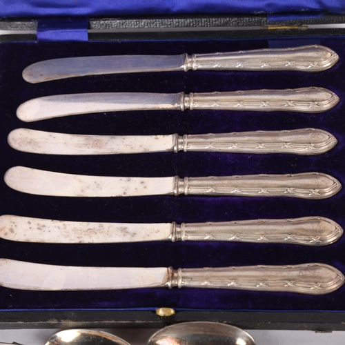 1586 - Various silver, comprising set of 6 Victorian Irish silver Fiddle pattern teaspoons, J Cahoon, Dubli... 