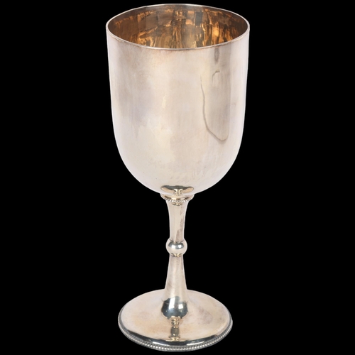 1595 - A Victorian silver goblet, Josiah Williams & Co, London 1888, 16.5cm, 3.8oz