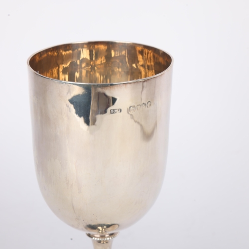 1595 - A Victorian silver goblet, Josiah Williams & Co, London 1888, 16.5cm, 3.8oz