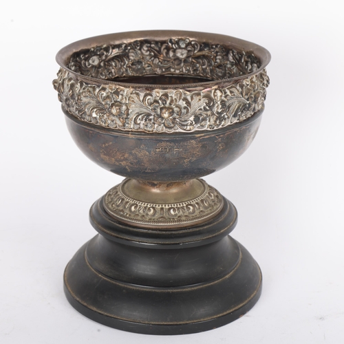 1603 - MARTIME INTEREST - A late Victorian silver presentation trophy rose bowl, Walker & Hall, Sheffield 1... 