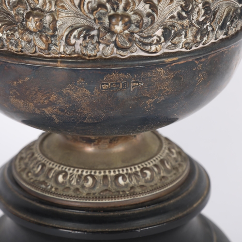 1603 - MARTIME INTEREST - A late Victorian silver presentation trophy rose bowl, Walker & Hall, Sheffield 1... 