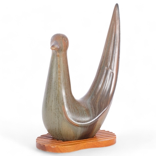 121 - GUNNAR NYLUND for Rorstrand, a ceramic stylised Bird Figurine, 1950’s design, monogram on the base a... 