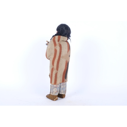 127 - A Vintage Native American Skookum doll, circa 1930s, 33cm