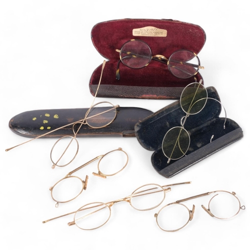 128 - A quantity of Vintage gold plated spectacles