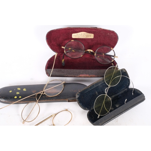 128 - A quantity of Vintage gold plated spectacles