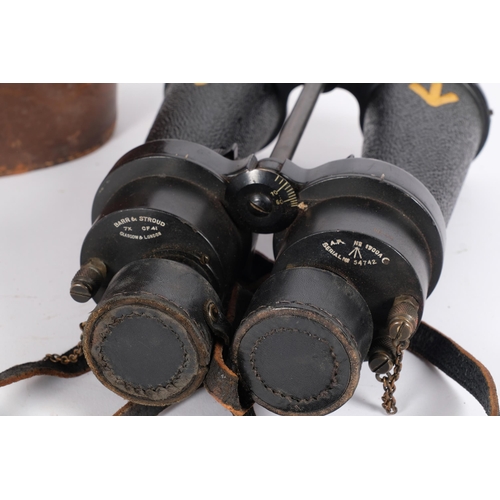 56 - A pair of Second World War Period Barr & Stroud military issue CF41 7x naval binoculars, marked AP n... 