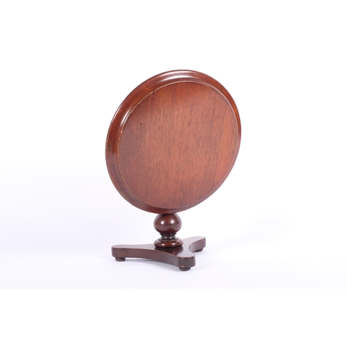 9 - A 19th century mahogany apprentice-piece table-top tilt-top table, diameter 25cm