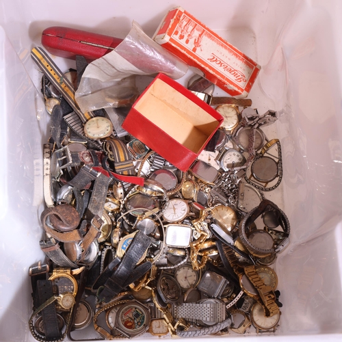 1100 - A quantity of wristwatches, including Cetikon Datomatic, Omega watch parts, Tag Heuer 28360, Cyma, S... 