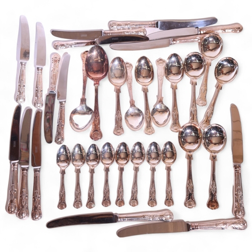 1105 - Various silver plated King's pattern cutlery