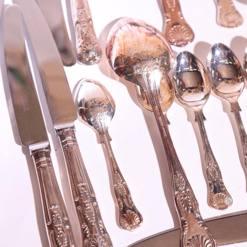 1105 - Various silver plated King's pattern cutlery