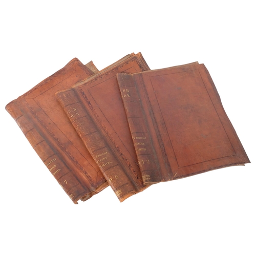 470 - 3 tooled and gilded leather cashbook covers, Australian Mortgage Land & Finance Company Ltd, early 2... 