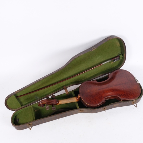 274 - An Antique full-size violin, label to the inside reads 