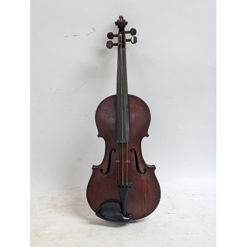 274 - An Antique full-size violin, label to the inside reads 