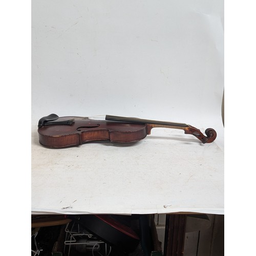 274 - An Antique full-size violin, label to the inside reads 