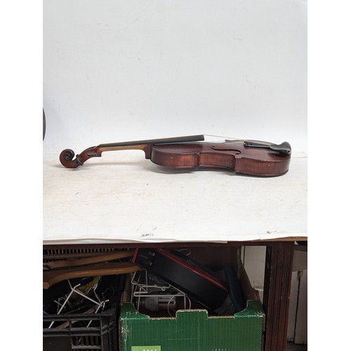 274 - An Antique full-size violin, label to the inside reads 