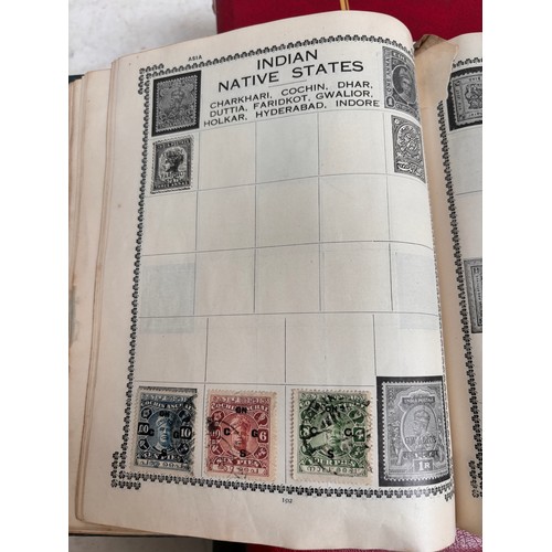 88 - Various postage stamp albums, including 19th and 20th century India