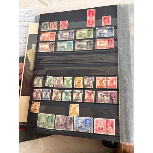 88 - Various postage stamp albums, including 19th and 20th century India