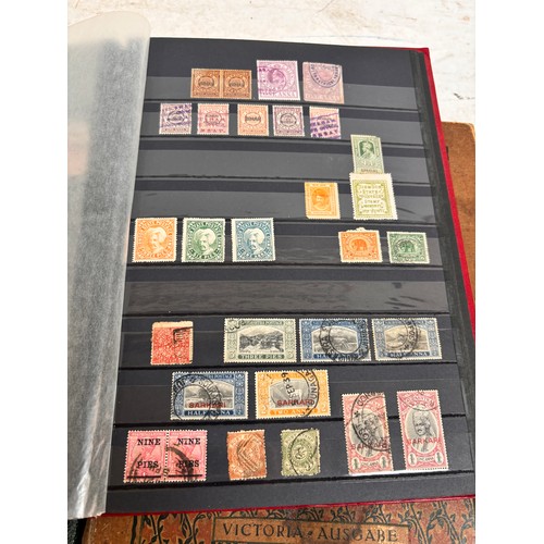 88 - Various postage stamp albums, including 19th and 20th century India