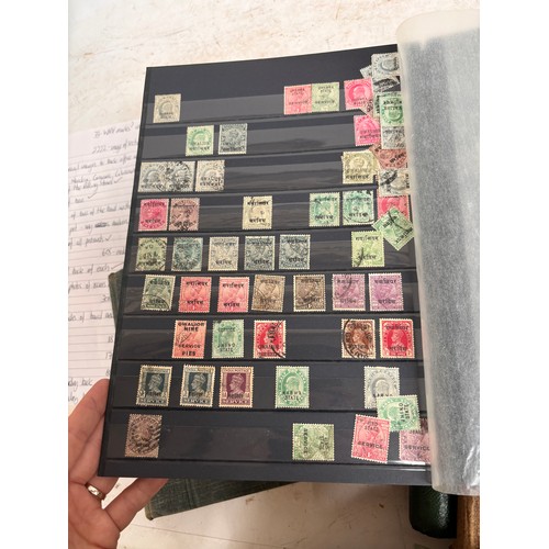 88 - Various postage stamp albums, including 19th and 20th century India