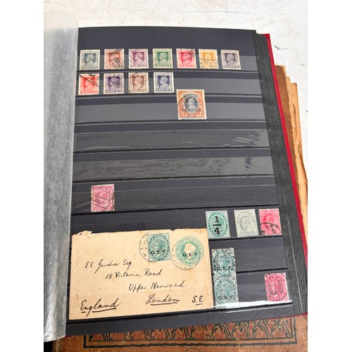 88 - Various postage stamp albums, including 19th and 20th century India