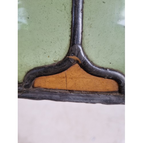 209 - A pair of Art Nouveau leadlight stained glass window panels, each 44cm x 24cm