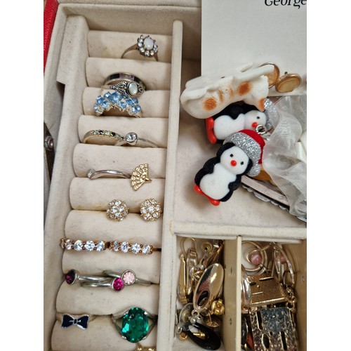 1102 - Various Vintage and modern costume jewellery, including some silver such as cubic zirconia tennis br... 