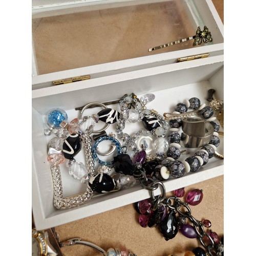 1102 - Various Vintage and modern costume jewellery, including some silver such as cubic zirconia tennis br... 