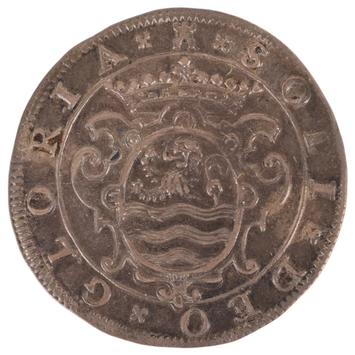 10 - A silver counter commemorating the defeat of the Spanish Armada circa 1588, diameter 33mm, 5.9g