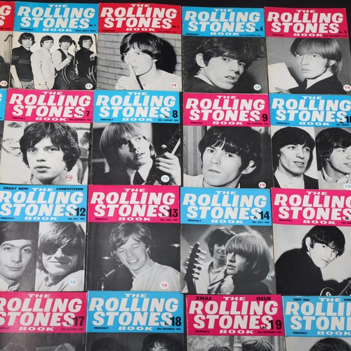 101 - The Rolling Stones Book Monthly Magazine, a full set of 30 magazines, June 1964 to November 1966