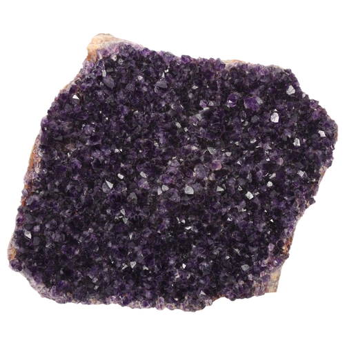 106 - A flat amethyst geode slice, 6.7kg, 30cm x 27cm