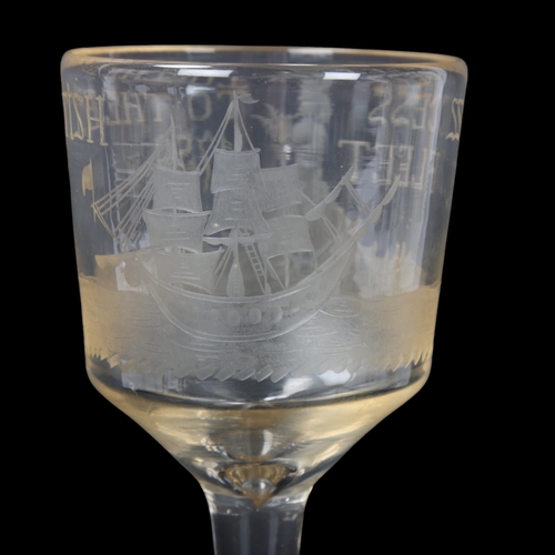 115 - Success To The British Fleet 1759, set of 10 handmade goblets, made in 1909 to commemorate the 150th... 