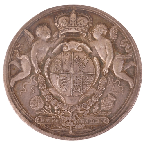 18 - Anne (1702-1712), Union of England and Scotland 1707 medal by John Croker, diameter 34mm, later stam... 